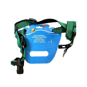 Greenbrier Dog Harness Adjustable Green/Black Size L New